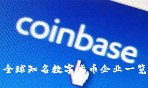 全球知名数字货币企业一览